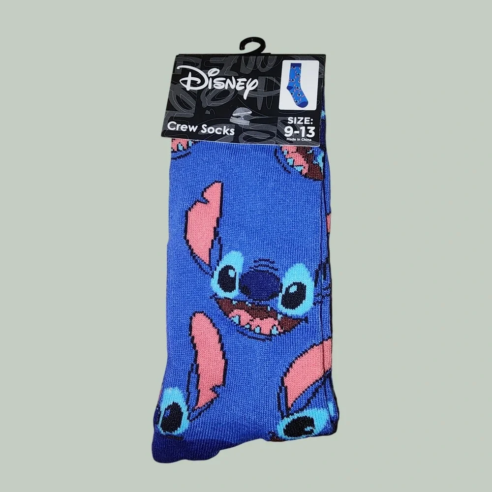 Disney Stitch Hand Cream Gift Set with Mini Tote Bag and Crew Socks Size 9-13